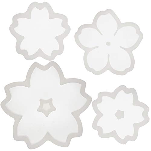 Kirschblüte Silikonform, Sakura Epoxidharz Formen für Tortendeko, Schokolade, Süßigkeiten, Schmuck, Ohrringe, Halskette, Anhänger, Schlüsselanhänger, Fondant, Fertighöhe:2.7-4.6cm, 4 teilig Kirschblüte Silikonform, Sakura Epoxidharz Formen für Tortendeko, Schokolade, Süßigkeiten, Schmuck, Ohrringe, Halskette, Anhänger, Schlüsselanhänger, Fondant, Fertighöhe:2.7-4.6cm, 4 teilig von FUNSHOWCASE