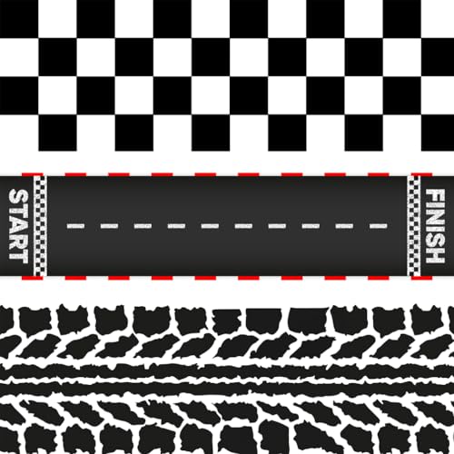 Rennwagen Essbarer Tortenaufleger Totenband Tortendeko Zielflagge Rennstrecke Reifenmotiv 10 x 30 cm je Bogen Rennwagen Essbarer Tortenaufleger Totenband Tortendeko Zielflagge Rennstrecke Reifenmotiv 10 x 30 cm je Bogen von FUNSHOWCASE