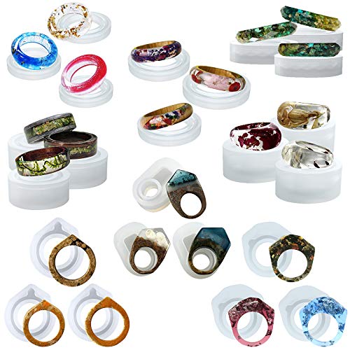 Ring Silikonformen für Epoxidharz Schmuckherstellung Halskette Anhänger Ohrringe 24er Set Ring Silikonformen für Epoxidharz Schmuckherstellung Halskette Anhänger Ohrringe 24er Set von FUNSHOWCASE