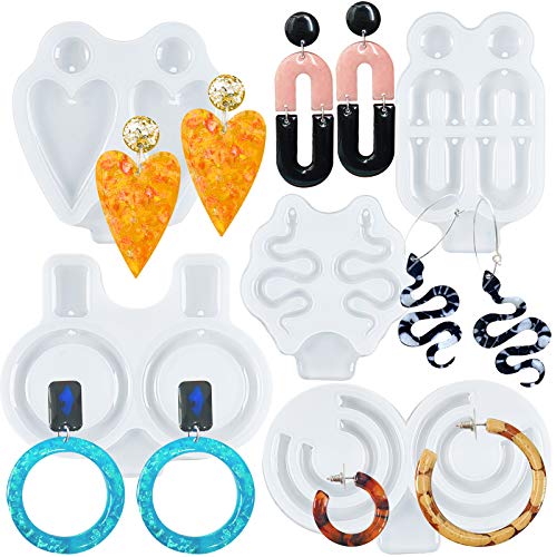 Silikonform Ohrringe Epoxidharz Formen mit Anhängerloch für Schmuck Anhänger Halskette Armband Silikonform Ohrringe Epoxidharz Formen mit Anhängerloch für Schmuck Anhänger Halskette Armband von FUNSHOWCASE