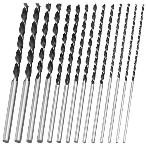 FUNSUEI 14 Stück Holzbohrer Set Lang, Durchmesser 4mm, 5mm, 6mm, 7mm, 8mm, 10mm, 12mm x 300mm Lang, Schlangenbohrer Bohrer Set Holz Spiralbohrer für Die Holzbearbeitung FUNSUEI 14 Stück Holzbohrer Set Lang, Durchmesser 4mm, 5mm, 6mm, 7mm, 8mm, 10mm, 12mm x 300mm Lang, Schlangenbohrer Bohrer Set Holz Spiralbohrer für Die Holzbearbeitung von FUNSUEI