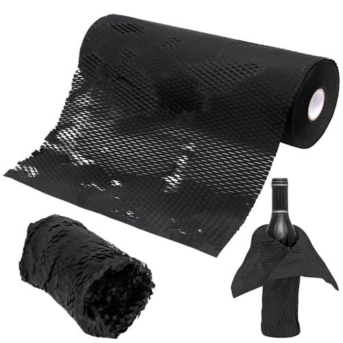 FUNSUEI 38 cm x 50 m Wabenpapier Schwarz, Wabenpapier Verpackung Rolle, Wabenpapier Verpackungspapier Verpackungsmaterial für Verpackung, Transport, Deko FUNSUEI 38 cm x 50 m Wabenpapier Schwarz, Wabenpapier Verpackung Rolle, Wabenpapier Verpackungspapier Verpackungsmaterial für Verpackung, Transport, Deko von FUNSUEI
