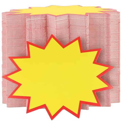 FUNSUEI 500 Stück Preisschilder Blanko, Verkaufsschilder Flohmarkt, Starburst Price Etikett Leer für Supermärkten, Geschäft FUNSUEI 500 Stück Preisschilder Blanko, Verkaufsschilder Flohmarkt, Starburst Price Etikett Leer für Supermärkten, Geschäft von FUNSUEI