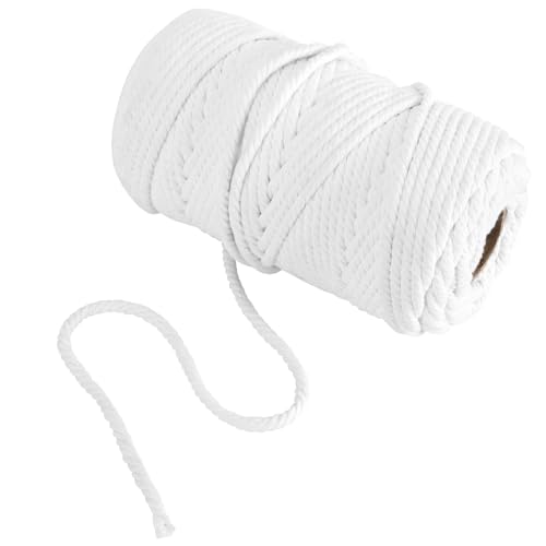 FUNSUEI 6mm x 150m Baumwolle Makramee Garn, Makramee Kordel Baumwollschnur Baumwollkordel Baumwollseil für DIY Basteln FUNSUEI 6mm x 150m Baumwolle Makramee Garn, Makramee Kordel Baumwollschnur Baumwollkordel Baumwollseil für DIY Basteln von FUNSUEI