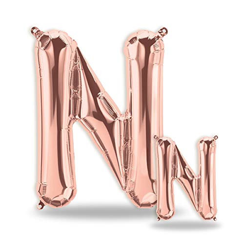 FUNXGO® Buchstaben Folienballons in Rose Gold I 100cm + 40cm I Luftballon Buchstaben Dekoration I Deko zum Geburtstag I Fliegt mit Helium I Happy Birthday, Party, Hochzeit (Rosegold[N]) von FUNXGO