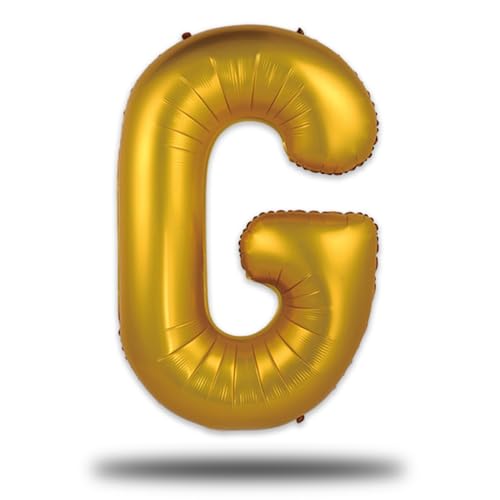 FUNXGO XXL Groß Folienballon Buchstaben G Gold -Riesen Alphabet ca. 100m - Verstärktes Material - Helium oder Luftfüllung - Perfekt für Geburtstag, Hochzeit, Party Dekoration & JGA - Ballon G Gold von FUNXGO