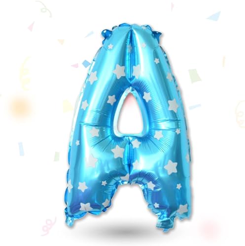 FUNXGO Folienballon Buchstaben Blau A - Buchstaben Luftballon Klein A - ca. 40cm Nur Luftfüllung - Ideal für Geburtstag, Hochzeit & Party Deko - Ballon Buchstabe A Blau FUNXGO Folienballon Buchstaben Blau A - Buchstaben Luftballon Klein A - ca. 40cm Nur Luftfüllung - Ideal für Geburtstag, Hochzeit & Party Deko - Ballon Buchstabe A Blau von FUNXGO