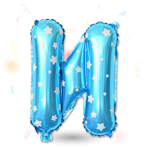 FUNXGO Folienballon Buchstaben Blau N - Buchstaben Luftballon Klein N - ca. 40cm Nur Luftfüllung - Ideal für Geburtstag, Hochzeit & Party Deko - Ballon Buchstabe N Blau von FUNXGO
