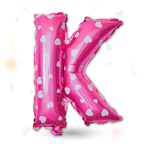 FUNXGO Folienballon Buchstaben Pink K - Buchstaben Luftballon Klein K - ca. 40cm Nur Luftfüllung - Ideal für Geburtstag, Hochzeit & Party Deko - Ballon Buchstabe K Pink FUNXGO Folienballon Buchstaben Pink K - Buchstaben Luftballon Klein K - ca. 40cm Nur Luftfüllung - Ideal für Geburtstag, Hochzeit & Party Deko - Ballon Buchstabe K Pink von FUNXGO