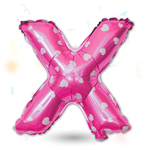 FUNXGO Folienballon Buchstaben Pink X - Buchstaben Luftballon Klein X - ca. 40cm Nur Luftfüllung - Ideal für Geburtstag, Hochzeit & Party Deko - Ballon Buchstabe X Pink FUNXGO Folienballon Buchstaben Pink X - Buchstaben Luftballon Klein X - ca. 40cm Nur Luftfüllung - Ideal für Geburtstag, Hochzeit & Party Deko - Ballon Buchstabe X Pink von FUNXGO