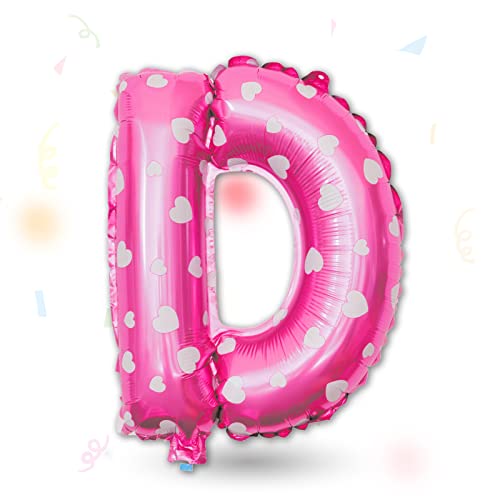 FUNXGO Folienballon Buchstaben Pink D - Buchstaben Luftballon Klein D - ca. 40cm Nur Luftfüllung - Ideal für Geburtstag, Hochzeit & Party Deko - Ballon Buchstabe D Pink FUNXGO Folienballon Buchstaben Pink D - Buchstaben Luftballon Klein D - ca. 40cm Nur Luftfüllung - Ideal für Geburtstag, Hochzeit & Party Deko - Ballon Buchstabe D Pink von FUNXGO