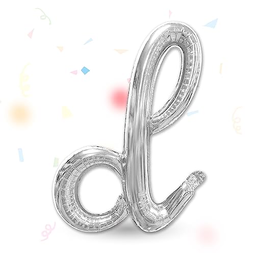 FUNXGO Folienballon Buchstaben Silber d - Buchstaben Luftballon Klein d - ca. 40cm Nur Luftfüllung - Ideal für Geburtstag, Hochzeit & Party Deko - Ballon Buchstabe D Silber FUNXGO Folienballon Buchstaben Silber d - Buchstaben Luftballon Klein d - ca. 40cm Nur Luftfüllung - Ideal für Geburtstag, Hochzeit & Party Deko - Ballon Buchstabe D Silber von FUNXGO
