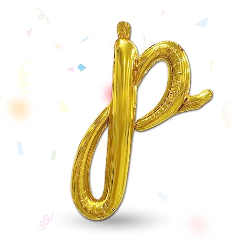 FUNXGO Folienballon Buchstaben Gold p - Buchstaben Luftballon Klein p - ca. 40cm Nur Luftfüllung - Ideal für Geburtstag, Hochzeit & Party Deko - Ballon Buchstabe P Gold FUNXGO Folienballon Buchstaben Gold p - Buchstaben Luftballon Klein p - ca. 40cm Nur Luftfüllung - Ideal für Geburtstag, Hochzeit & Party Deko - Ballon Buchstabe P Gold von FUNXGO