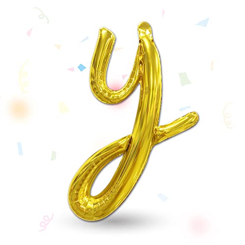 FUNXGO Folienballon Buchstaben Gold y - Buchstaben Luftballon Klein y - ca. 40cm Nur Luftfüllung - Ideal für Geburtstag, Hochzeit & Party Deko - Ballon Buchstabe Y Gold FUNXGO Folienballon Buchstaben Gold y - Buchstaben Luftballon Klein y - ca. 40cm Nur Luftfüllung - Ideal für Geburtstag, Hochzeit & Party Deko - Ballon Buchstabe Y Gold von FUNXGO