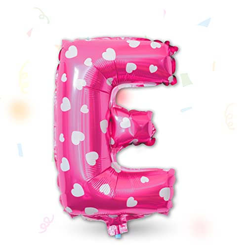FUNXGO Folienballon Buchstaben Pink E - Buchstaben Luftballon Klein E - ca. 40cm Nur Luftfüllung - Ideal für Geburtstag, Hochzeit & Party Deko - Ballon Buchstabe E Pink von FUNXGO