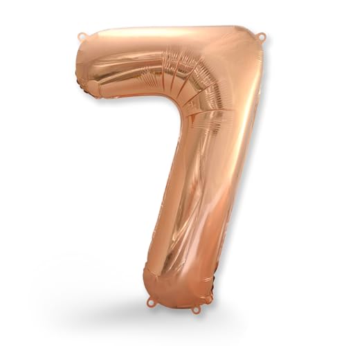 FUNXGO® Folienballon Zahl 7 rose gold - Riesenzahl Ballon ca.100 cm - Verstärktes Material- fliegt mit Helium - 7 Geburtstag Luftballon - Deko zum Geburtstage, Party, Hochzeiten - Ballon 7 rose gold FUNXGO® Folienballon Zahl 7 rose gold - Riesenzahl Ballon ca.100 cm - Verstärktes Material- fliegt mit Helium - 7 Geburtstag Luftballon - Deko zum Geburtstage, Party, Hochzeiten - Ballon 7 rose gold von FUNXGO