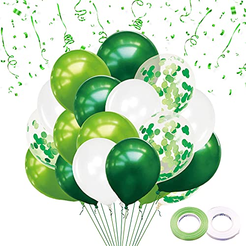 FUNXGO Grün Luftballon Set - 60 Stück Konfetti & Latex Ballons für Hochzeit - Mit Konfetti Gefüllte Ballons FUNXGO Grün Luftballon Set - 60 Stück Konfetti & Latex Ballons für Hochzeit - Mit Konfetti Gefüllte Ballons von FUNXGO