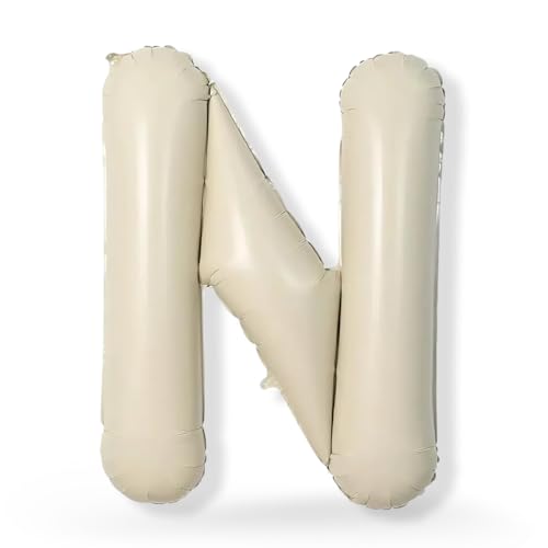 FUNXGO XXL Folienballon Buchstabe N Champagner ca. 100cm - Riesen Alphabet Ballon - Helium oder Luftfüllung - Ideal für Geburtstag, Hochzeit, Jubiläum, Party Deko & JGA - Ballon N Champagner FUNXGO XXL Folienballon Buchstabe N Champagner ca. 100cm - Riesen Alphabet Ballon - Helium oder Luftfüllung - Ideal für Geburtstag, Hochzeit, Jubiläum, Party Deko & JGA - Ballon N Champagner von FUNXGO