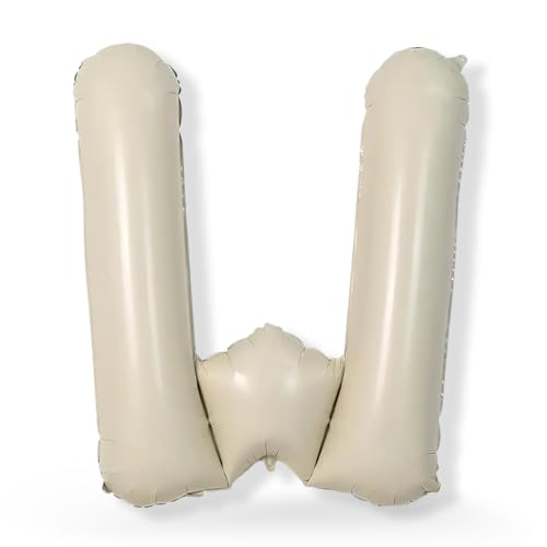 FUNXGO XXL Folienballon Buchstabe W Champagner ca. 100cm - Riesen Alphabet Ballon - Helium oder Luftfüllung - Ideal für Geburtstag, Hochzeit, Jubiläum, Party Deko & JGA - Ballon W Champagner FUNXGO XXL Folienballon Buchstabe W Champagner ca. 100cm - Riesen Alphabet Ballon - Helium oder Luftfüllung - Ideal für Geburtstag, Hochzeit, Jubiläum, Party Deko & JGA - Ballon W Champagner von FUNXGO