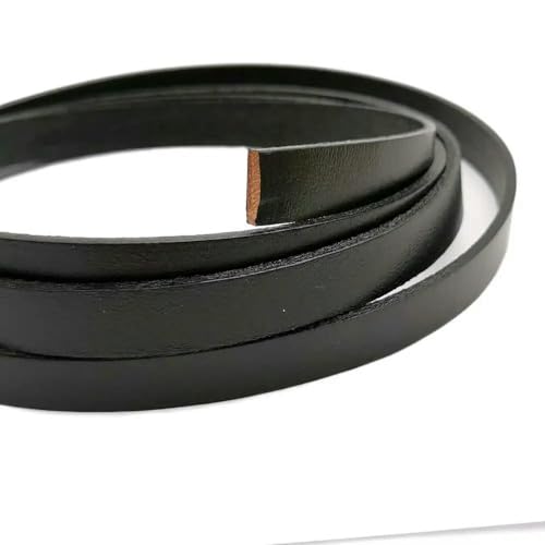 FUPOHUA Lederband, 1 Yard, 10 mm x 2 mm, schwarzer Lederstreifen, 10 mm breites flaches Lederband für DIY-Armband-Anhänger-Schmuckherstellung FUPOHUA Lederband, 1 Yard, 10 mm x 2 mm, schwarzer Lederstreifen, 10 mm breites flaches Lederband für DIY-Armband-Anhänger-Schmuckherstellung von FUPOHUA