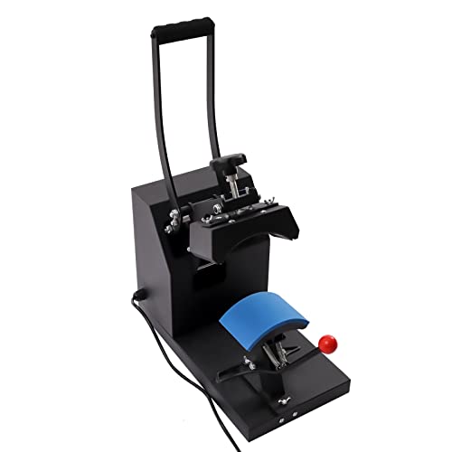 100W Kappenpresse Mützenpresse Heat Press Machine, 220V Heißpresse Transferpresse mit Digitaler LED Temperatur und Zeitcontroller, 360 ° Rotation, digitale präzise Temperaturkontrolle, Schwarz von FUROMG