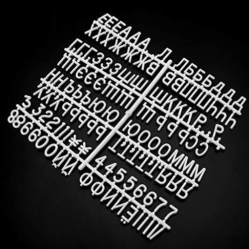 FURU Buchstaben/Zahlen Weiß Für Letterbox,Zeichen Für Filz Brief Board Russisches Alphabet Für Veränderliche Brief Board von FURU