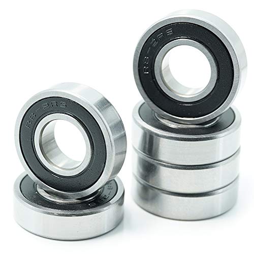 R8-2RS Rillenkugellager, Zollgröße 1/2"x1-1/8"x5/16", Präzisions-Chromstahlmaterial, Pickel mit 6 Stück R8RS-Lagern für Rollstuhlschleifrad oder Kinderwagenmotor R8-2RS Rillenkugellager, Zollgröße 1/2"x1-1/8"x5/16", Präzisions-Chromstahlmaterial, Pickel mit 6 Stück R8RS-Lagern für Rollstuhlschleifrad oder Kinderwagenmotor von FUSHIBEARING