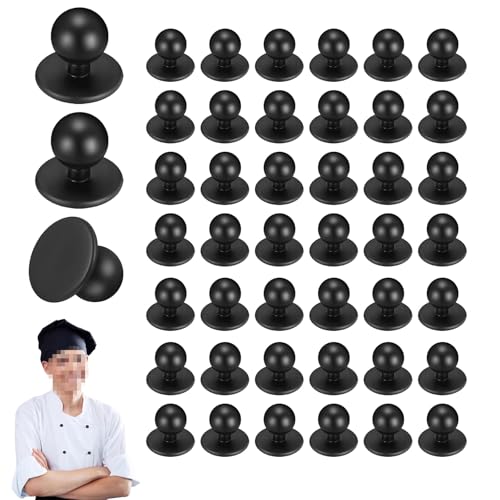 100 Stück Kugelknöpfe für Kochjacken Kochjackenknöpfe aus Kunststoff Schwarz Runde Knöpfe für Alle Gängigen Kochjacken mit Kugelknöpfen 100 Stück Kugelknöpfe für Kochjacken Kochjackenknöpfe aus Kunststoff Schwarz Runde Knöpfe für Alle Gängigen Kochjacken mit Kugelknöpfen von FUSONGQINTANG