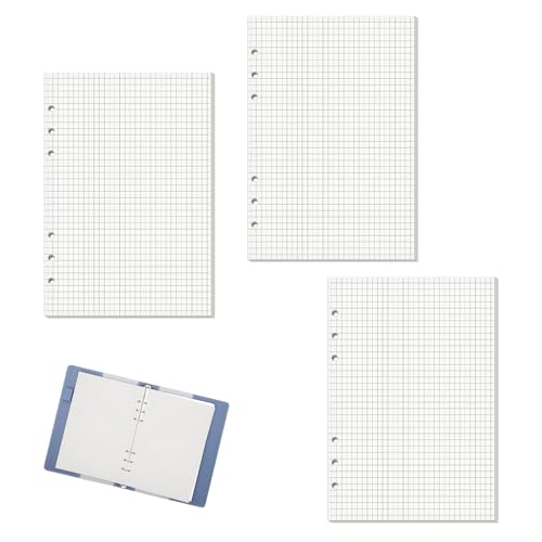 3 Packungen A5 Nachfüllpapier Kariert 6 Löcher Nachfüllbare Refill Paper Papier Kariert Nachfüllpack für Notizbuch Tagbuch Skizze Malerei 3 Packungen A5 Nachfüllpapier Kariert 6 Löcher Nachfüllbare Refill Paper Papier Kariert Nachfüllpack für Notizbuch Tagbuch Skizze Malerei von FUSONGQINTANG
