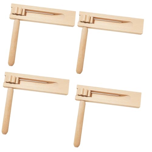 4 Stück Holzratsche Geräusche Maker Holz Spinning Ratsche Musikinstrumente Kinder für Sportveranstaltungen Partybevorzugungen Fußballspiele von FUSONGQINTANG