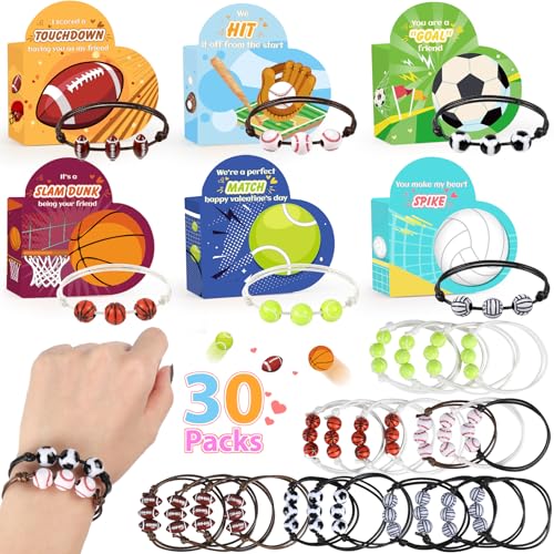 FUSPWEAO Valentinstagsgeschenke für Kinder – 30 Stück Valentinstags-Herz-Boxen mit Sport-Partygeschenken, Charm-Armbändern, Valentinstagsparty-Gastgeschenke für Kinder, Klassenzimmer-Austausch, FUSPWEAO Valentinstagsgeschenke für Kinder – 30 Stück Valentinstags-Herz-Boxen mit Sport-Partygeschenken, Charm-Armbändern, Valentinstagsparty-Gastgeschenke für Kinder, Klassenzimmer-Austausch, von FUSPWEAO