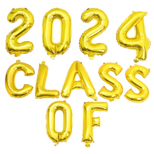 1 Satz Graduation Balloon Aluminium Folienballons für Abschlussfeier Kreative Partydekoration Goldene Class Of Ballons für Unvergessliche und Energiegeladene Feiern von FUTUREORYY