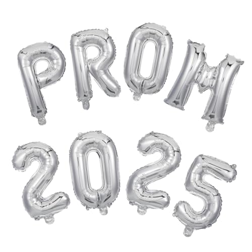 FUTUREORYY 1 Satz Abschluss Ballon Aluminium-silber-graduiertenballons 2025 Dekorationen Absolvent Grad Ballon Silbermetallische Luftballons Festdekorationen 2025 Feier Aluminiumfolie von FUTUREORYY