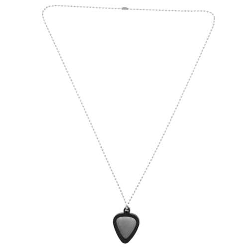 FUTUREORYY 1 Satz Gitarren-Pick-Halskette Aufbewahrung von Gitarrenplektren Plektrumhalter für E-Gitarre Gitarrenzubehör für Männer Gitarrenpicks Rostfreier Stahl Black von FUTUREORYY