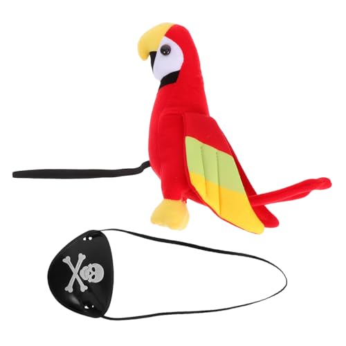 FUTUREORYY 1 Satz Piraten-Requisiten Papagei Kostüm Augenklappe Piraten-Cosplay-Requisiten Kostüm Dekoration Kostümzubehör Requisiten Zum Verkleiden Von Piraten Augenklappe Pirat Plüsch von FUTUREORYY
