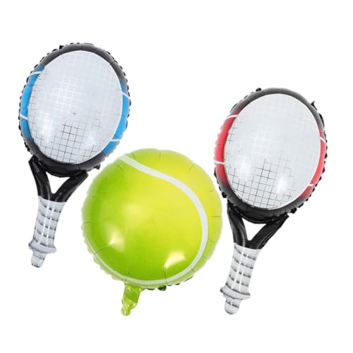 FUTUREORYY 1 Satz Tennisschlägerballon Sportballons Luftballons Zum Thema Sport Party-ballonanzug Tennis Requisiten Partyzubehör Zum Thema Tennis Luftballons Mit Golfbällen Aluminiumfolie von FUTUREORYY