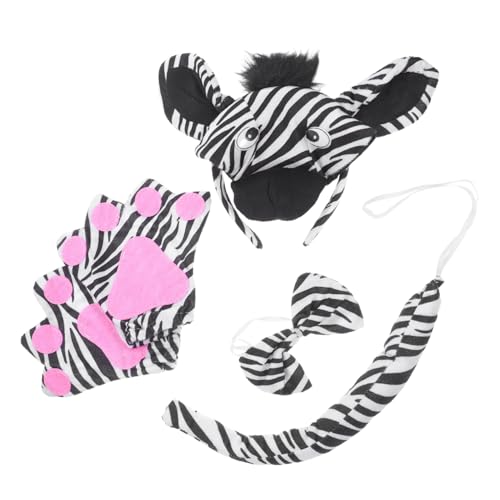 FUTUREORYY 1 Set Zebra Bekleidet Mit Haarband Kleinkind Handschuhe Stirnband Zebrakostüm Tierzubehör Kostüm Karneval Kopfschmuck Für Damen Karnevalszubehör Halloween Haarband Baumwolle FUTUREORYY 1 Set Zebra Bekleidet Mit Haarband Kleinkind Handschuhe Stirnband Zebrakostüm Tierzubehör Kostüm Karneval Kopfschmuck Für Damen Karnevalszubehör Halloween Haarband Baumwolle von FUTUREORYY