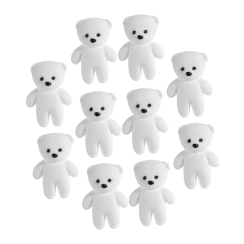 FUTUREORYY 10 Stück Bubble Bear Süßer Miniatur Katzenbär Plüschbär Mini Bären Mini Plüschbären Valentinstagskarten Mit Mini Harzbären Winzigen Puppen Winziger Bär Weißer Schaumstoff von FUTUREORYY