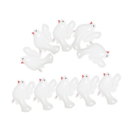 FUTUREORYY 10 Stück Taufballons groß Dekoration Denkmal Taube Ballons taufgeschenk partyballons Geburtstagsdeko Folienballon Luftballons zum Gedenken an die Taube Aluminiumfolie Weiß von FUTUREORYY