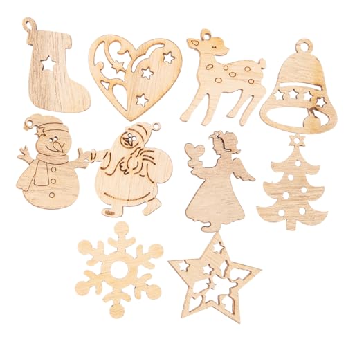 FUTUREORYY 100 Stück Teiliges Holzdekor Weihnachtsdeko Holzanhänger zum Bemalen DIY Holzscheiben Basteln Christbaumschmuck Deko Weihnachten für Kreative Gestaltung und Tischdekoration FUTUREORYY 100 Stück Teiliges Holzdekor Weihnachtsdeko Holzanhänger zum Bemalen DIY Holzscheiben Basteln Christbaumschmuck Deko Weihnachten für Kreative Gestaltung und Tischdekoration von FUTUREORYY