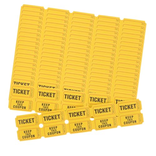 FUTUREORYY 100 Stück Tombola Lose Event Ticket Karnevals Party Ticket Essens Tickets Für Events Tickets Für Tombola Gewinn Tickets Große Tombola Lose Zirkus Tickets Papier Gelb FUTUREORYY 100 Stück Tombola Lose Event Ticket Karnevals Party Ticket Essens Tickets Für Events Tickets Für Tombola Gewinn Tickets Große Tombola Lose Zirkus Tickets Papier Gelb von FUTUREORYY
