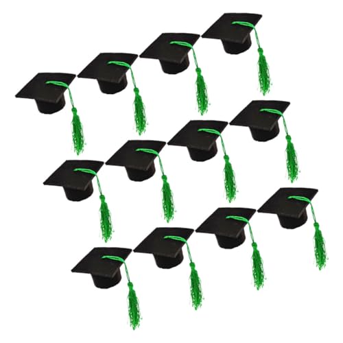 FUTUREORYY 12 Stück Arzt Hut Dekoration Dekorationen Abschlusshut-Kuchendekoration Schlüssel mit Abschlusskappe TOPPER für Grad Dekoration Absolvent Hut Mini-Abschlusskappen- Vlies Grün FUTUREORYY 12 Stück Arzt Hut Dekoration Dekorationen Abschlusshut-Kuchendekoration Schlüssel mit Abschlusskappe TOPPER für Grad Dekoration Absolvent Hut Mini-Abschlusskappen- Vlies Grün von FUTUREORYY
