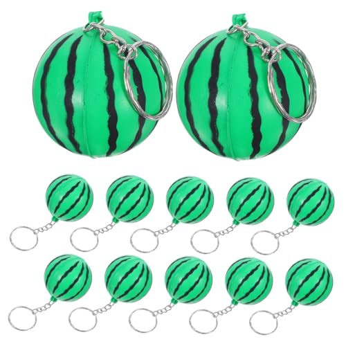 FUTUREORYY 12 Stück Erdbeer Schlüsselanhänger Wassermelonenscheiben Schlüsselanhänger Obst Taschenanhänger Schlüsselanhänger Kunstwassermelonen Modell Obst Schlüsselringe Schaumstoff von FUTUREORYY