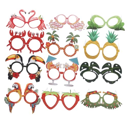 FUTUREORYY 12 Stück Hawaii Party Sonnenbrille Teiliges Lustige Papierbrillen für Tropische Luau Feiern Fotorequisiten für Geburtstagsfeiern und Kostümpartys Leichte und Party Dekorationen FUTUREORYY 12 Stück Hawaii Party Sonnenbrille Teiliges Lustige Papierbrillen für Tropische Luau Feiern Fotorequisiten für Geburtstagsfeiern und Kostümpartys Leichte und Party Dekorationen von FUTUREORYY