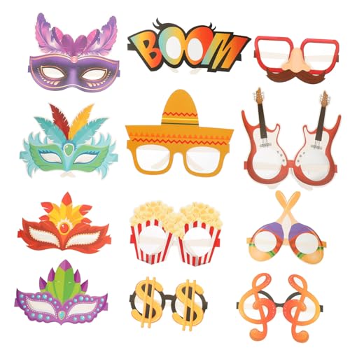 FUTUREORYY 12 Stück Lustige Karnevalsbrillen Partybrillen für Kostüm Fotorequisiten und Festlichkeiten für Karneval Halloween und Partys von FUTUREORYY