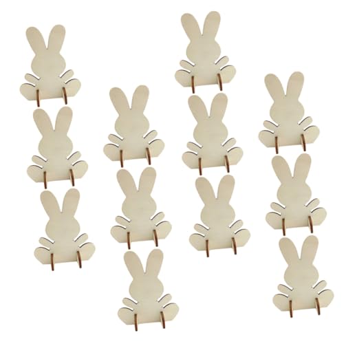FUTUREORYY 12 Stück Teiliges Osterhasen Holzfiguren zum Bemalen DIY Osterbasteleien Naturbelassene Holzornamente für Kinderzimmer und Frühlingsdekoration FUTUREORYY 12 Stück Teiliges Osterhasen Holzfiguren zum Bemalen DIY Osterbasteleien Naturbelassene Holzornamente für Kinderzimmer und Frühlingsdekoration von FUTUREORYY