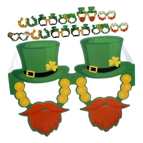 FUTUREORYY 12 Stück Teiliges Set aus Dekorativen Papierbrillen für Patrick Day Fotorequisiten und Partydekoration Leicht und Komfortabel für Kostümpartys und Maskeraden von FUTUREORYY