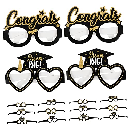 FUTUREORYY 16 Stück Abschlussbrillen Papier Requisiten für Fotografie Partydekoration und Abschlussfeier Lustige Accessoires für Unvergessliche Erinnerungen FUTUREORYY 16 Stück Abschlussbrillen Papier Requisiten für Fotografie Partydekoration und Abschlussfeier Lustige Accessoires für Unvergessliche Erinnerungen von FUTUREORYY
