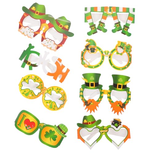 FUTUREORYY 16 Stück Papiergläser für Patrick's Day Teiliges Dekorative Brillen für Kostümpartys Leicht und Bequem für Fotos und Feste Party für Grüne Feiern FUTUREORYY 16 Stück Papiergläser für Patrick's Day Teiliges Dekorative Brillen für Kostümpartys Leicht und Bequem für Fotos und Feste Party für Grüne Feiern von FUTUREORYY