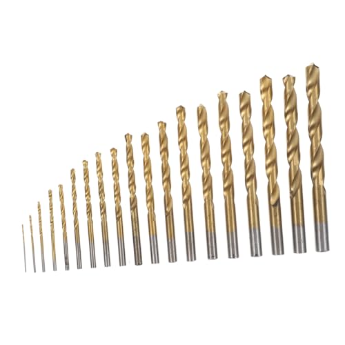 FUTUREORYY 19 Teiliges Cobalt Bohrerset Metallbohrer Set Gehärteter Stahl Spiralbohrer mit Tin Beschichtung Langlebig Präzise für Schlagbohrmaschinen und Metallbearbeitung FUTUREORYY 19 Teiliges Cobalt Bohrerset Metallbohrer Set Gehärteter Stahl Spiralbohrer mit Tin Beschichtung Langlebig Präzise für Schlagbohrmaschinen und Metallbearbeitung von FUTUREORYY